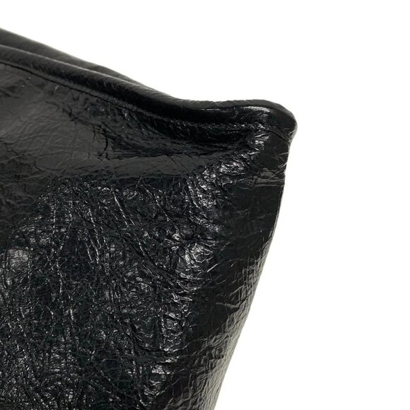 Auth BALENCIAGA Shopper Garment Tote Bag 811607 Black Lambskin - Tote Bag - Picture 5 of 16